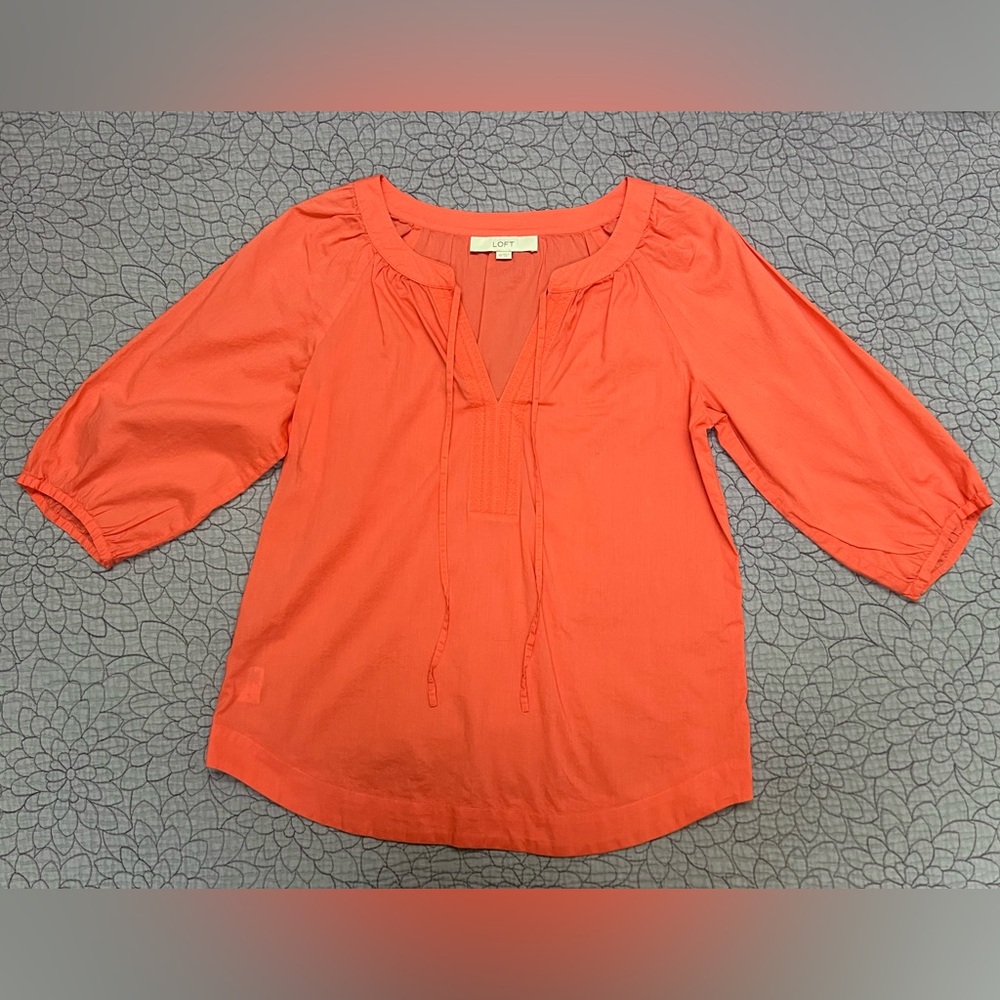 LOFT Vibrant Coral Top